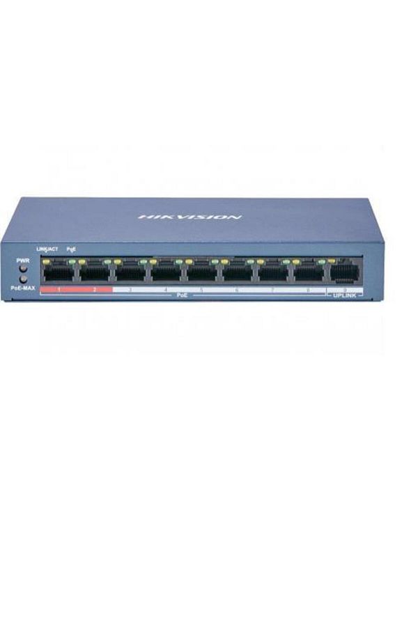 Hikvision-Switch DS-3E0109P-E/M(B), 8-port, PoE 1