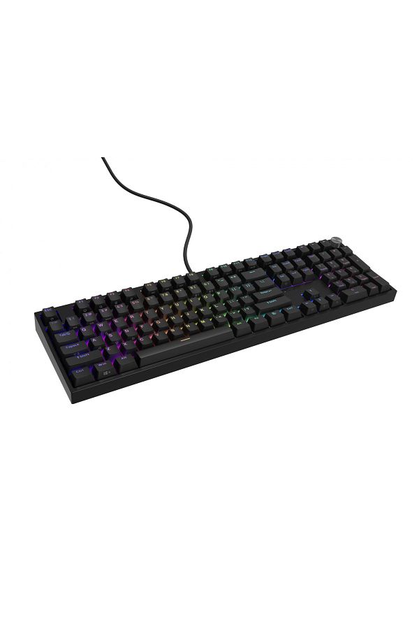 Genesis-Thor 404 wired mechanical gaming keyboard, RGB lighting, Peach switches, 107 keys, 1