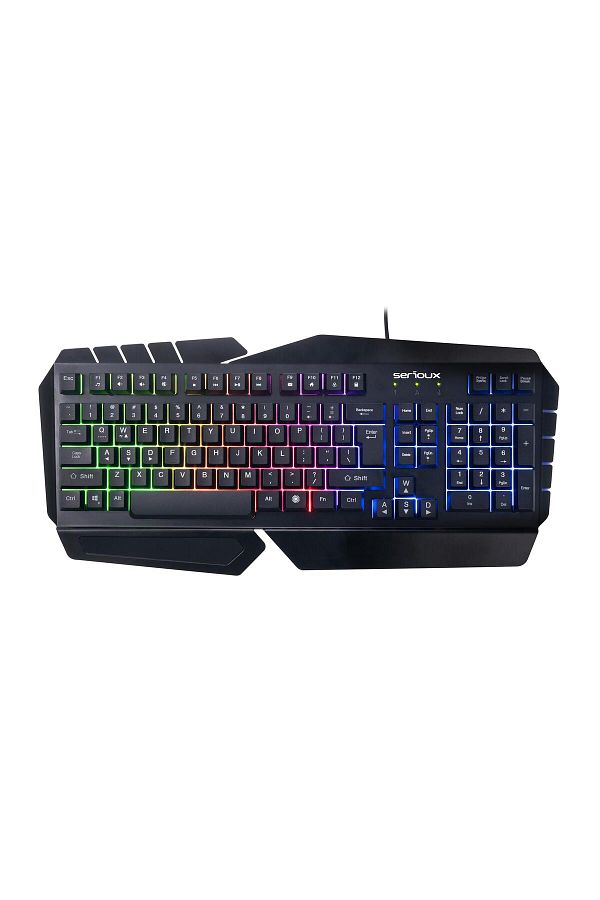SERIOUX-Gamig Andor keyboard, 104 keys, 19 Anti-ghosting keys, ergonomic design, backlight 1