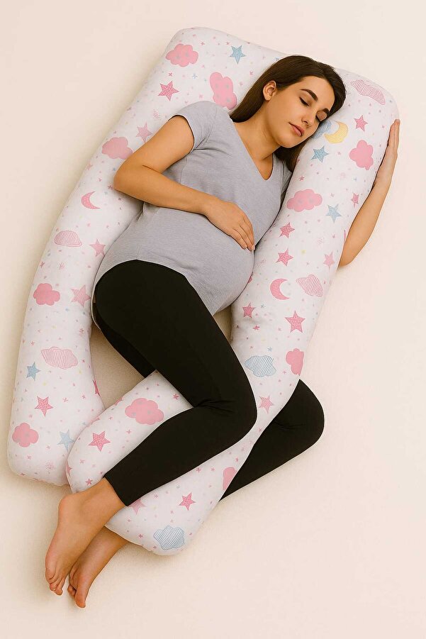 JULYA KİDS Hamile Yastığı Destekli Uyku Emzirme Gebelik Minderi Hamile Yatak