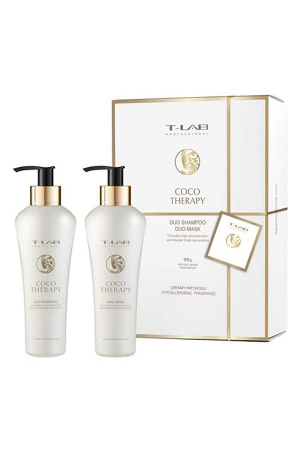 T Lab-Set cadou T-LAB Professional Coco Therapy Duo, Șampon, 300 ml + Mască, 300 ml 1