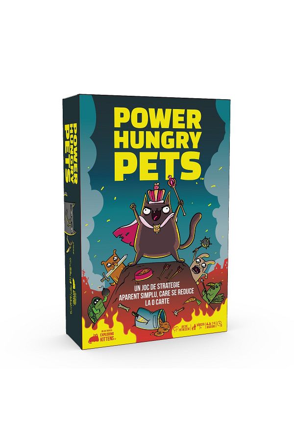 Exploding Kittens-Board game Power Hungry Pets, Romanian language 1