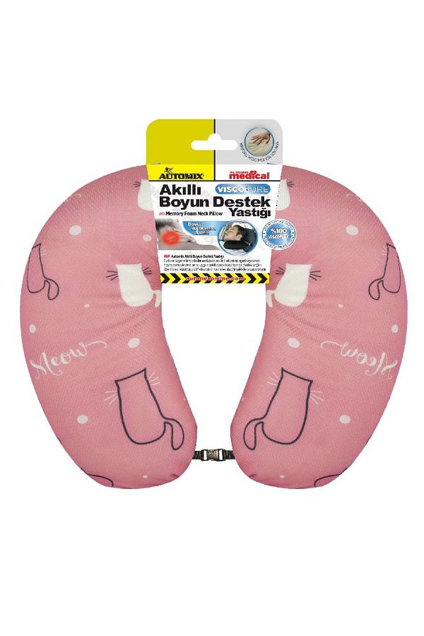Automix-Smart Neck Support Pillow 100% Visco Lock Mechanism Suitable for Home and Vehicle Use 1