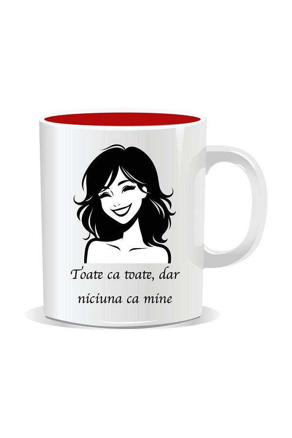 OEM-Personalized mug with funny message, All like all but none like me - Red interior 1