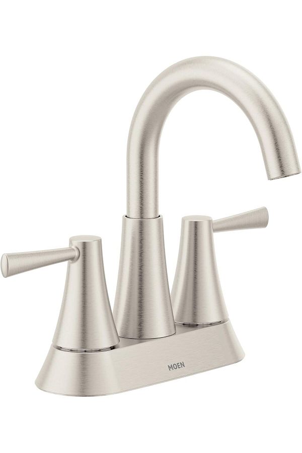 MCreative-84022Srn Ronan Two 4" Centerset Modern Faucet with Push-Down Drain, 1 Handle, Spot Resistant Nickel 1