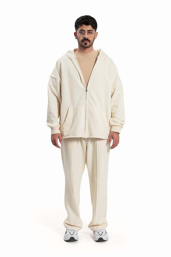 wecre8-Men Off-white Hoodie and Pants Set By WECRE8 1