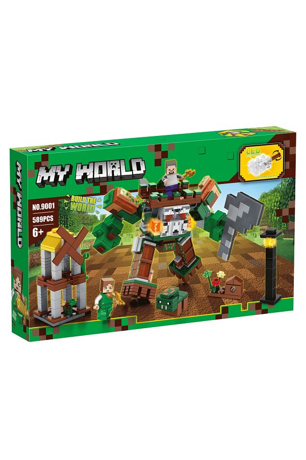 Point Plus-Minecraft Building Blocks for Kids - 589 Pieces with LED Light - Buildable Robot with Interactive Details 1