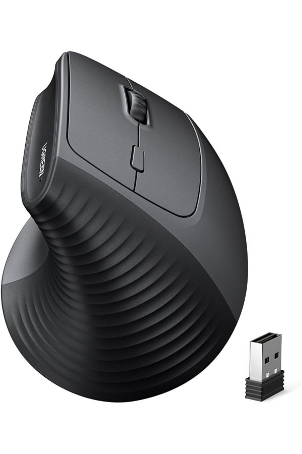 Ugreen-Vertical Ergonomic Mouse, 4000 DPI Wireless Mouse Bluetooth & 2.4 GHZ USB Receiver 1
