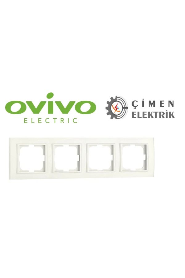 LiderGlobal-White quad frame - matching frame for socket and switch 1