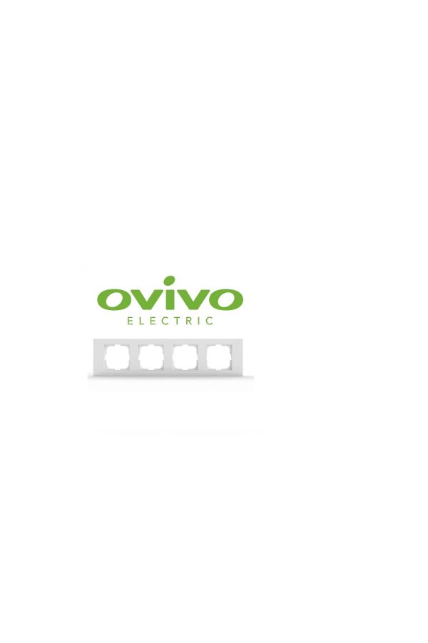 AC BOX-White quad frame grano - compatible frame for socket and switch 1