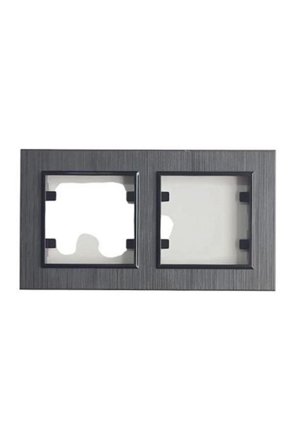 storeks-Smoked 2-piece frame - compatible frame for socket and switch 1