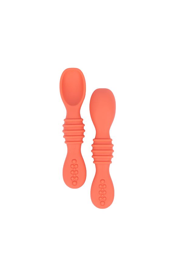 Babies Basic-BabiesBasic Soft Tip BPA Free Silicone First Stage Training Spoons - Pink 1