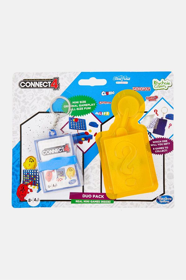 Monopoly-Hasbro Keychain Mini Duo Pack Connect 4 And Mystery Game, Assorted 1