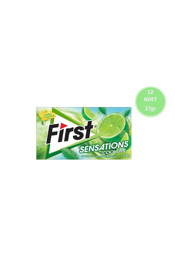 First-Sensations Cool Lime Flavored Gum 27Gr-12 Pcs 1