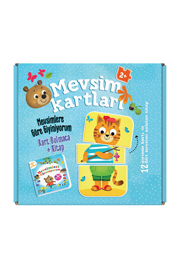 Dikkat Atölyesi Yayınları Mevsim Kartları 12 Parça Puzzle (PUZZLE KALIN KARTON MEVSİMLER KİTABI)
