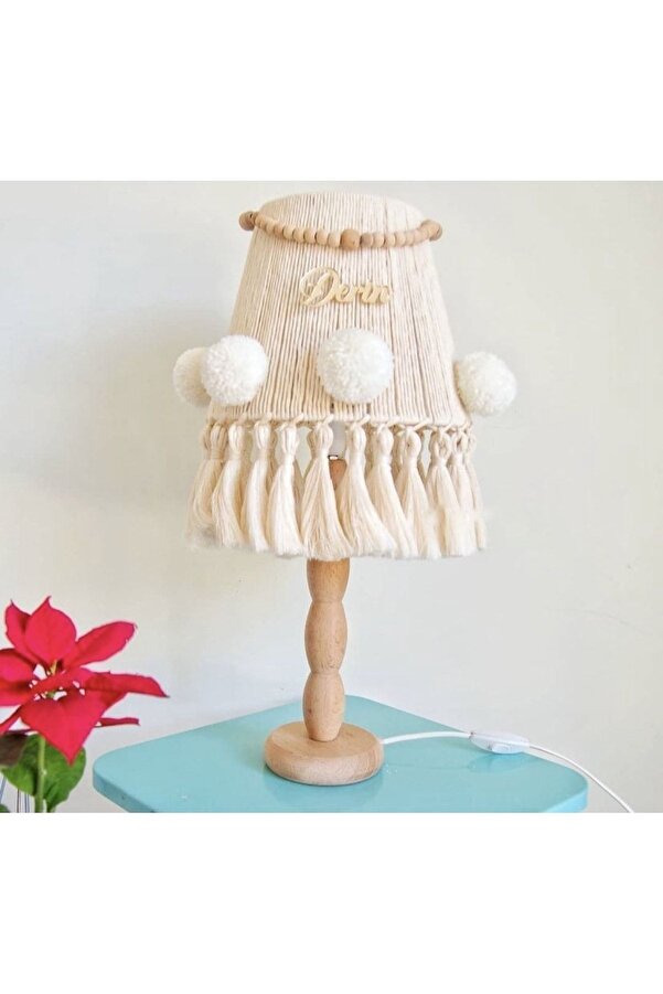 Tasarı Sanatı Bebek / Çocuk Odası Makrome Özel Tasarım Isimli Abajur Aydınlatma