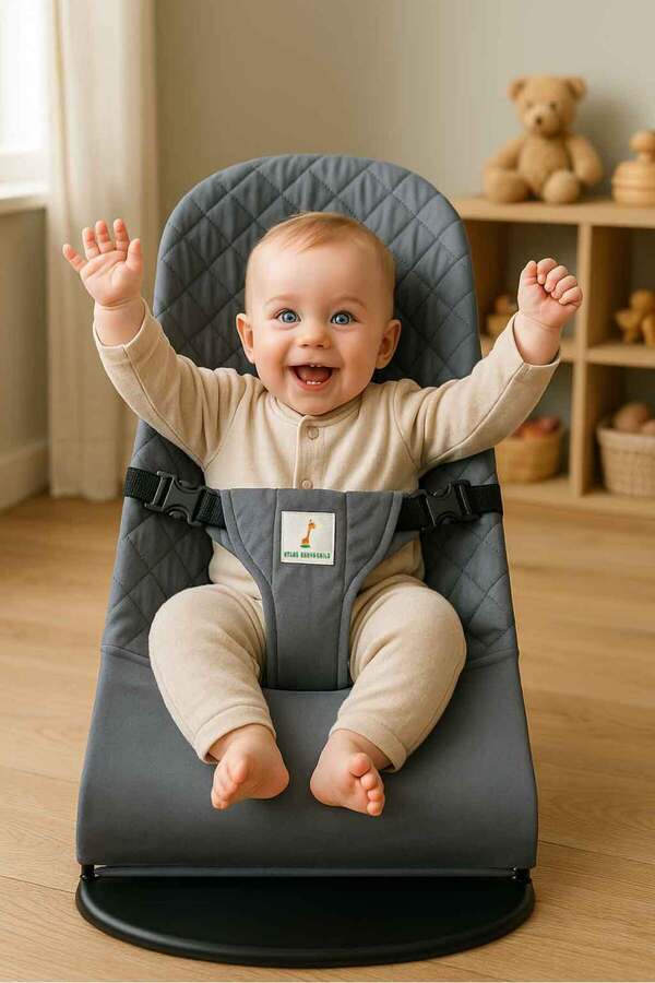 ATLAS BABY&CHILD Softino Ana Kucağı Katlanabilir Ve Kolay Taşınabilir 0-2 Yaş 3 Pozisyonlu Sallanabilir Tasarım