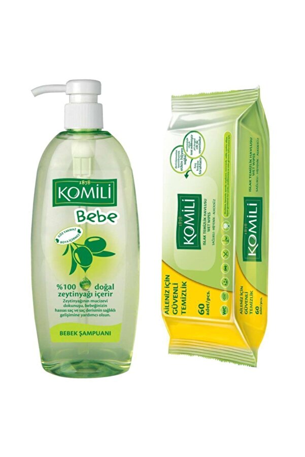 Komili Bebe Şampuanı 750 ml + Islak Mendil Hediyeli