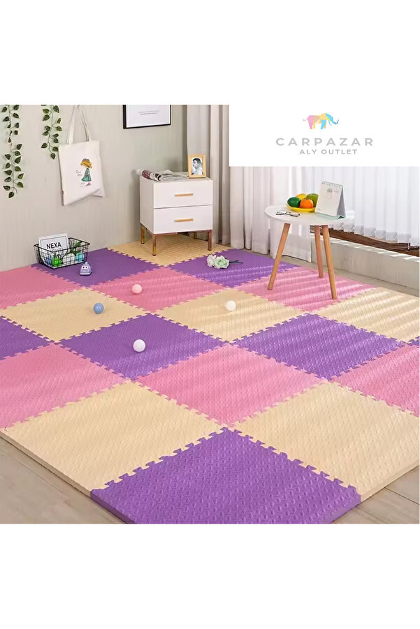 CARPAZAR 12 li Puzzle Set 150 x 200 13mm Oyun Spor Egzersiz Minder Matı Damla Desen Zemin Kaplama 3m2