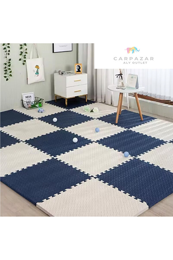 CARPAZAR 12 li Puzzle Set 150 x 200 13mm Oyun Spor Egzersiz Minder Matı Damla Desen Zemin Kaplama 3m2