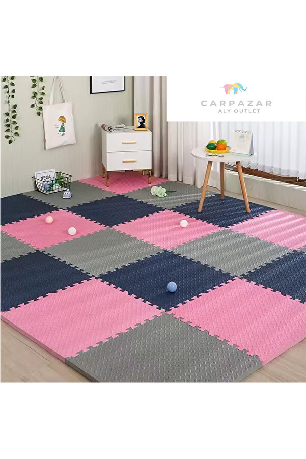 CARPAZAR 12 li Puzzle Set 150 x 200 13mm Oyun Spor Egzersiz Minder Matı Damla Desen Zemin Kaplama 3m2