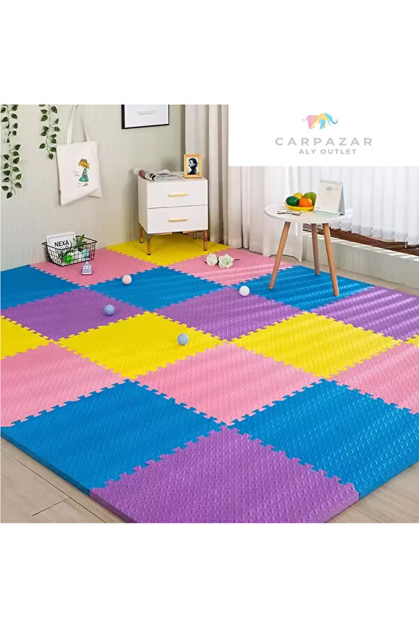 CARPAZAR 12 li Puzzle Set 150 x 200 13mm Oyun Spor Egzersiz Minder Matı Damla Desen Zemin Kaplama 3m2
