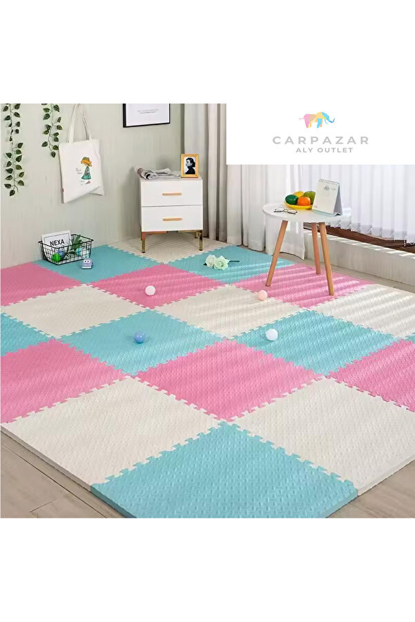 CARPAZAR 12 li Puzzle Set 150 x 200 13mm Oyun Spor Egzersiz Minder Matı Damla Desen Zemin Kaplama 3m2