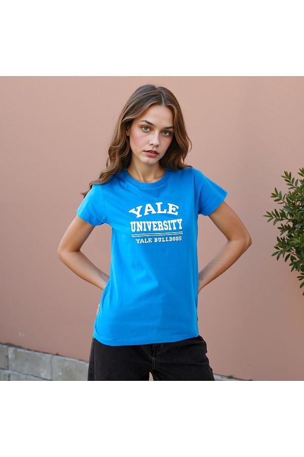 SP Characters-Varsity Print T-shirt with Crew Neck 1
