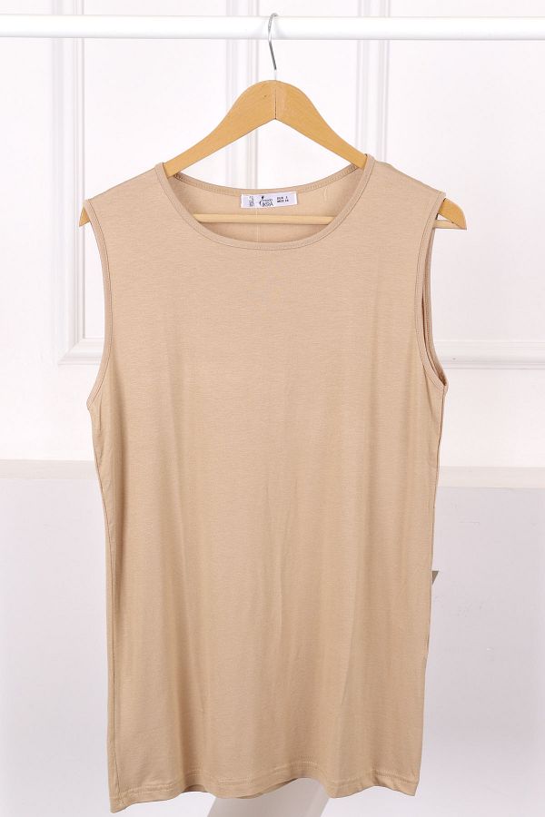 İmajButik-Biscuit Zero Sleeve Undershirt Tunic 1