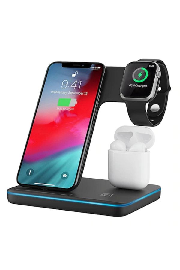 REVOSE-Incarcator Wireless ™, Statie Incarcare 3 In 1 Qi Fast Charger 15w Incarcare Rapida 1