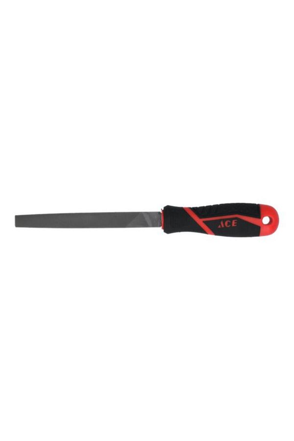 Generic-ACE Highly Precised Tapered Design Smooth and Sharp Second Cut TPR Grip Handle Flat File Multicolor 1