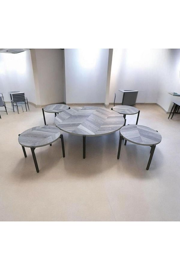 DEC13-Modern and elegant design 4+1 serving table set 1