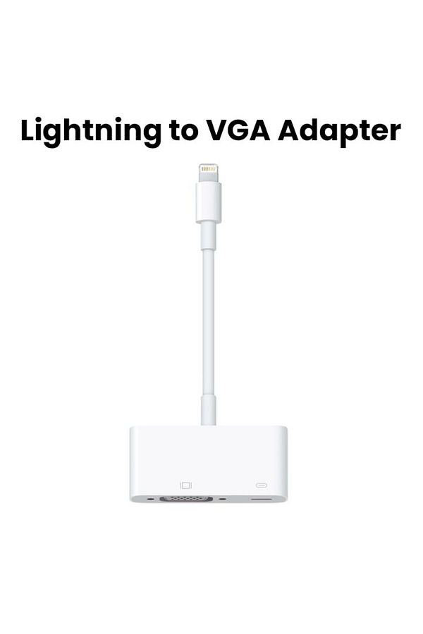 COOYA-Lightning to VGA Adapter,AV Adapter 1080P with Lightning Charging Port for Select iPhone,iPad 1