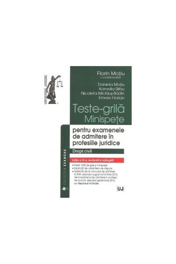 Editura Universul Juridic-Quizzes, Mini-tests for entrance exams 1