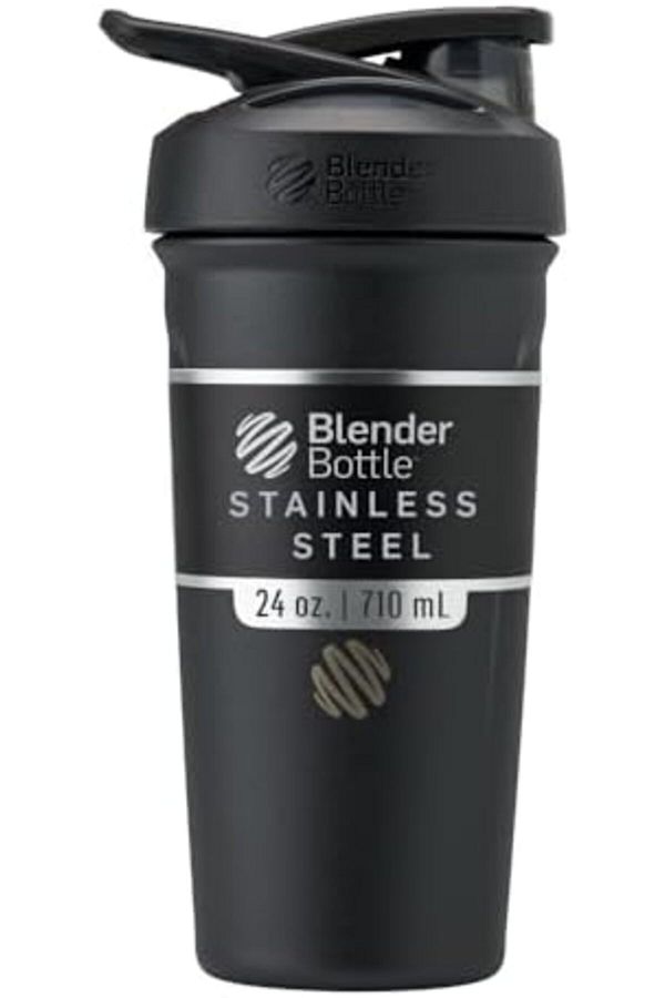 Blender Bottle-Strada Insulated Shaker with Locking Lid, 24-Ounce, Black 1