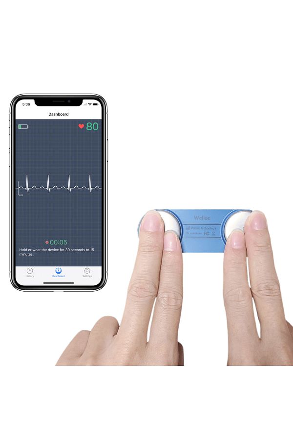 wellue-DuoEK ECG Monitor Heart Monitor Chest Strap, Wearable ECG Monitor, Bluetooth Wireless with iO 1