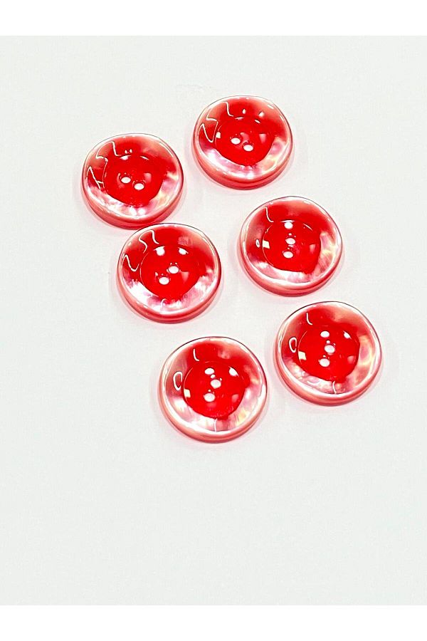 karantuhafiye-Pearlescent Button / Italian Pearlescent Button /2911/ Red / 2.8 cm 1