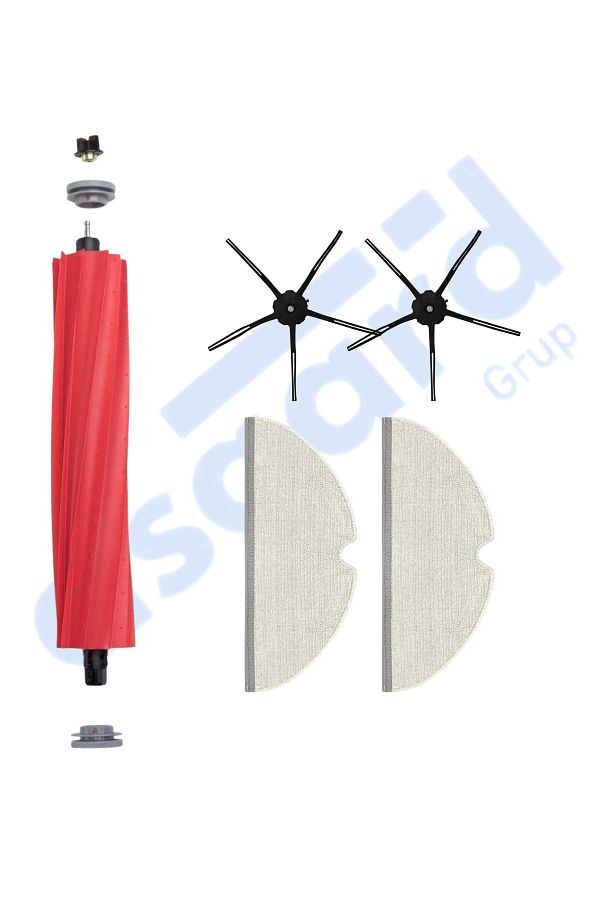 Asgard Grup-Roborock Q7, Q7+, Q7 Max, Q7 Max+ Compatible 1 Main Brush 2 Side Brushes 2 Mops 1