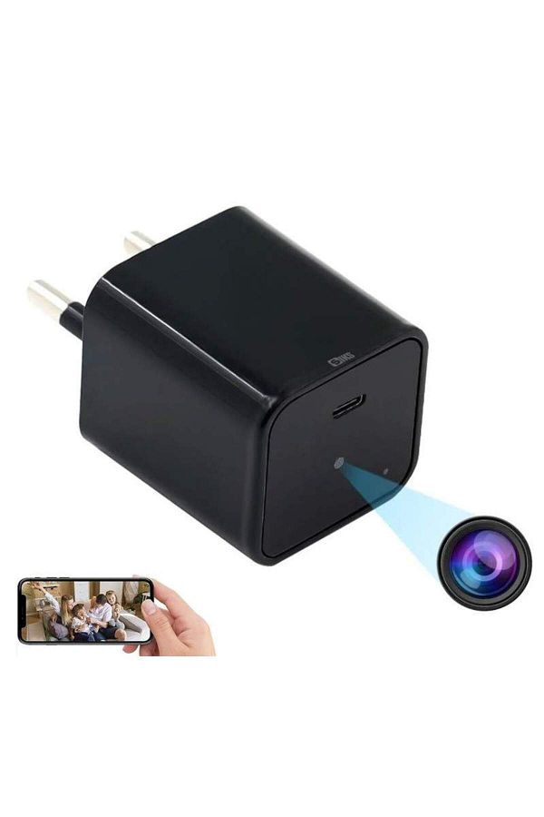 SIKS-Mini cameră spion ascunsă în încărcător USB tip C SIKS, Full HD, vedere nocturnă, microfon, senzor de mișcare 1