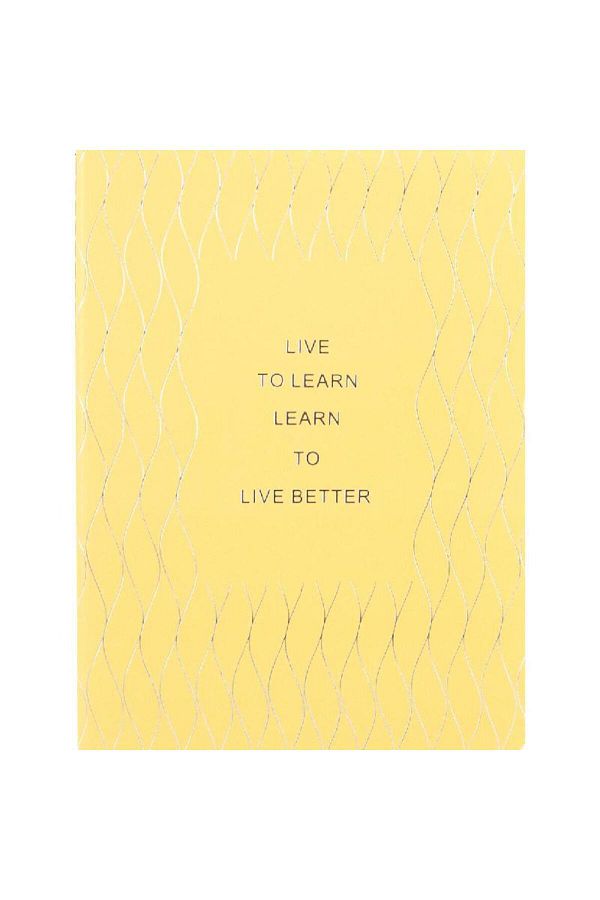 Roco-“Live to Learn, Learn to Live Better” Lined Notebook B5 - 62 Sheets Yellow 1