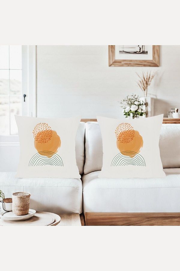 on the clouds-Minimal Abstract Modern Combination Hidden Zippered Throw Pillow Cover Sofa Pillow Case Set (2Pcs) 1