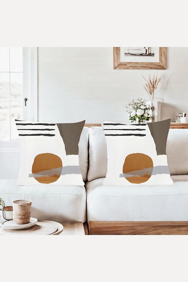 on the clouds-Bohemian Circle Geometric Combination Hidden Zippered Throw Pillow Cover Sofa Pillow Case Set (2Pcs) 1