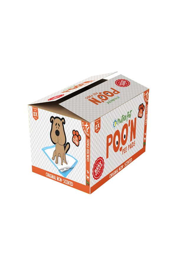 NUTRAPET-وسادات Poo N Pee الأصلية 60 سم × 60 سم 5 × امتصاص مع ملصقات سجادة الأرضية 1