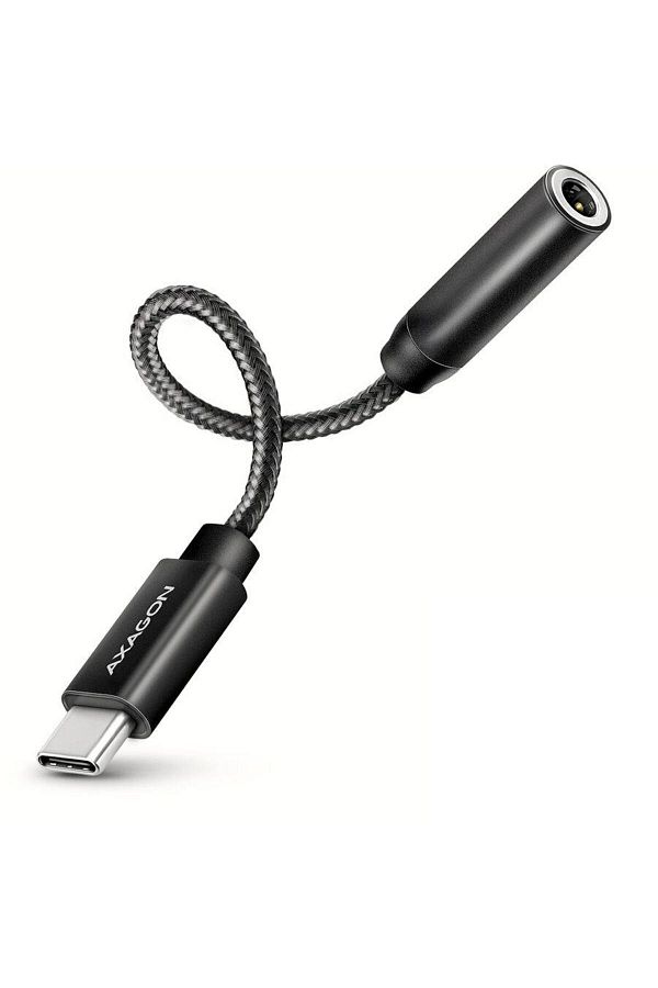 Axagon-Cablu audio Axagon ADA-HC, USB Type-C la Stereo Jack 3.5 mm (Negru) 1