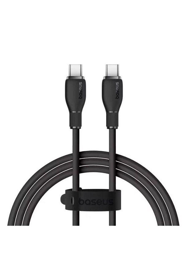Baseus-Cablu de date Baseus Pudding Series, 100W, USB-C la USB-C, Fast Charging, 1.2 metri (Negru) 1