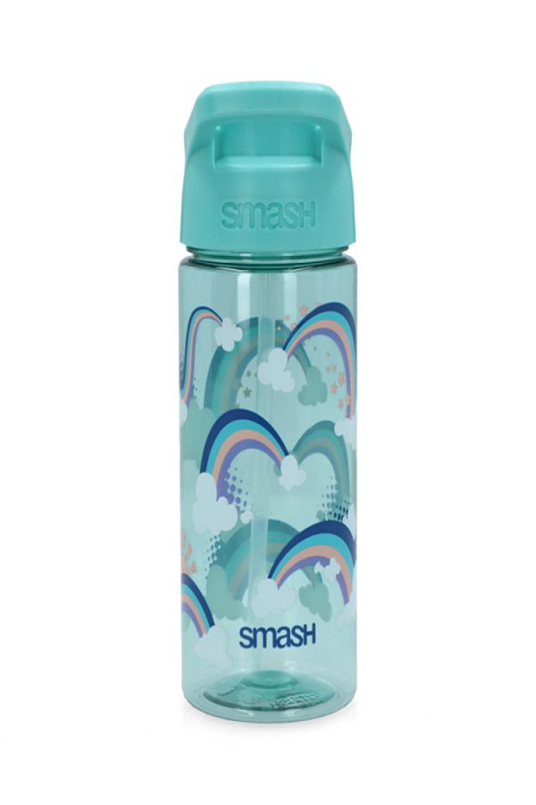 Smash-Rainbow Printed BPA-Free Plastic Durable Water Bottle Blue 1