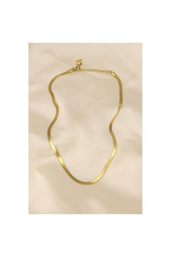Skygo-316L Steel Gold Color 45 cm Italian Chain Model Women's Necklace - TJ-BKO5902 1