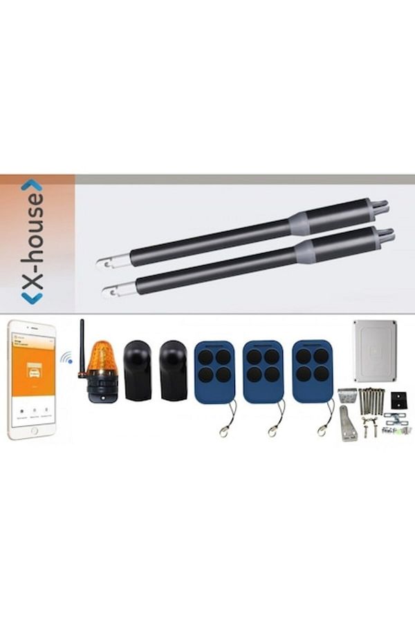 oem home-Smart Wifi Automation Kit with 3 Remote Controls, Swing Gates, maximum 300 Kg, 2x2 meters, with Lamp and Fo 1