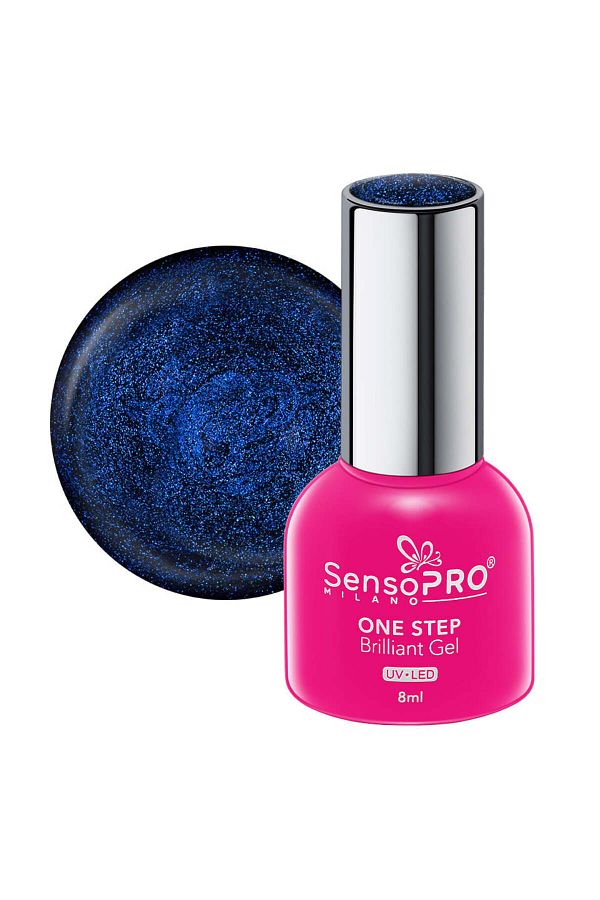 SensoPRO Milano-Ojă semipermanentă Brilliant într-un singur pas, 8 ml, culoare albastru reflectorizant #78 1