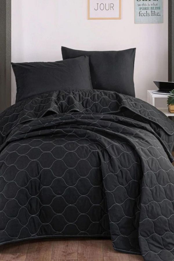 Eponj Home-Multi-Purpose Cover Single Solid Black 1
